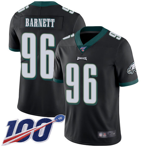 Men Philadelphia Eagles #96 Derek Barnett Black Alternate Vapor Untouchable NFL Jersey Limited Player